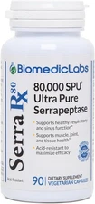 Serra-RX 80,000 SPU Serrapeptase - Acid-Resistant 1 Count (Pack of 1) 