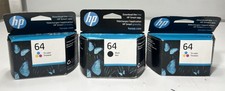 Genuine HP 64 Black  Tri-Color Ink Cartridge 2-Pack NEW Damaged Box OEM 2026 Ex