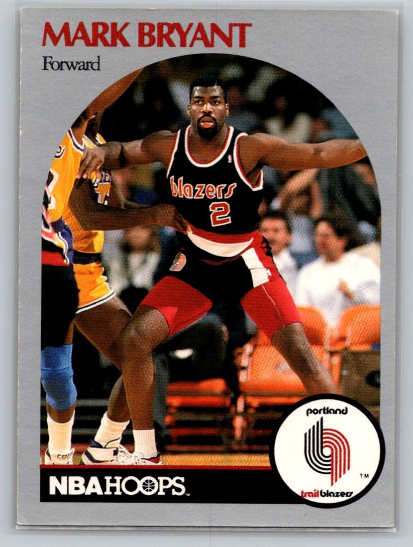 Mark Bryant 1990-91 Hoops #243 Portland Trail Blazers - Free Shipping