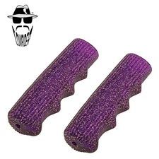 Original Lowrider Sparkle Purple Rubber Bicycle Grips 7/8" x 115mm Finger Groove
