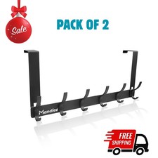 Over The Door Hook Hanger Coat Jacket Rack for Clothes Hat Towel UK Pack of 2