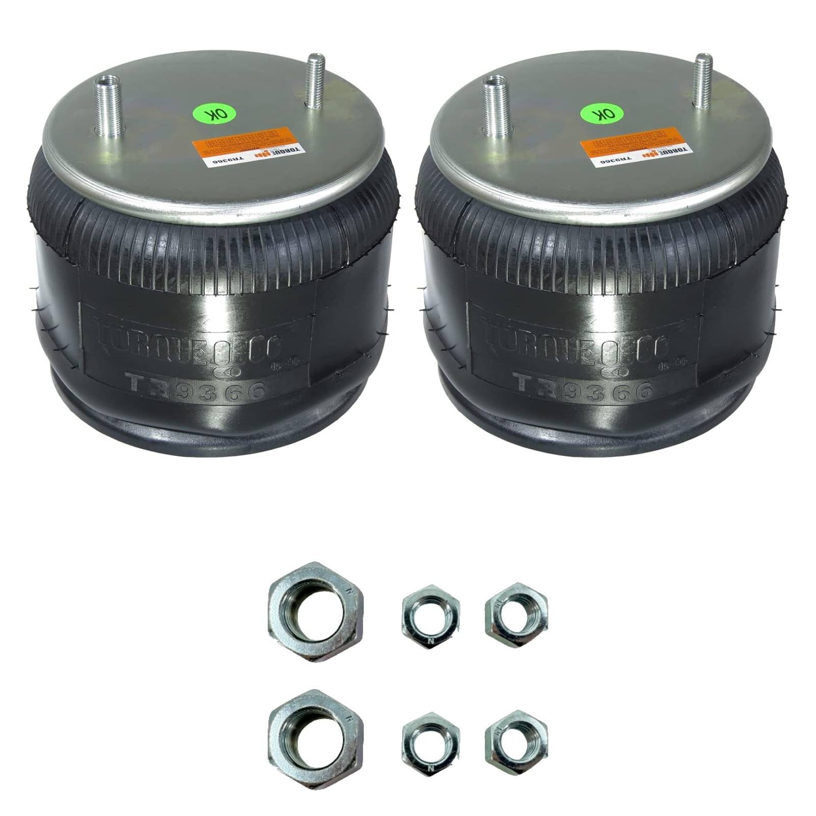 Trailer Air Spring Replaces W01-358-9366, 1R12-487, 905-57-160 w/ Hardware Kit
