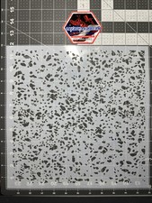 12  GRUNGE TEXTURE Confetti AIRBRUSH Motorcycle Paint STENCIL Mylar 10mil Qualit