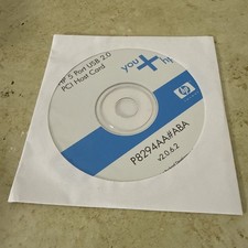 HP Color 5 Port USB 2.0 PCI Host Card Disk CD P8294AA