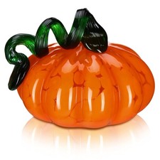 Thanksgiving Glass Pumpkin Fall Glass Pumpkin Glass Blown Pumpkin Table Decor Ha
