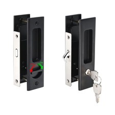 Sliding Door Lock,Invisible Recessed Handle Latch Sliding Door Lock,WITH Keys
