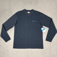 Columbia Mens V Neck Sweater Medium Blue NWT Outdoor Hiking Pullover Knit Top