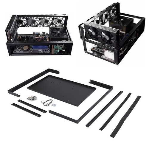 Computer Open Case Support 6 To 8 GPU Graphics Card DIY Computer Chassis For FY - Afbeelding 22 van 22