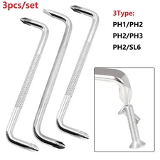Screwdriver Offset 3pcs/Set Anti-Slip Handle Double Head Slotted /Cross