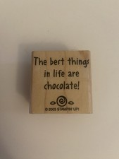 Stampin Up! 2003 The Best Things In Life Are Chocolate EUC Rubber Stamp RS58