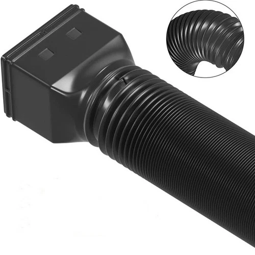 Flexible Downspout Extension Outdoor Gutter Drain Pipe Fits Standard Drain Tile
