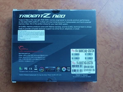 G.SKILL TridentZ Neo DDR4 16GB (2x8GB) 3600 MHz 16-16-16-36 *B-Die AMD Ryzen - image 1 of 4