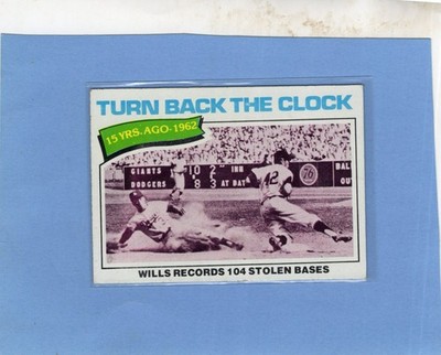 Topps 1977 card #435 Maury Wills Dodgers Turn Back the Clock # 435