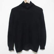 Y's Yohji Yamamoto High Neck Wool Knit Sweater Size 3 Black Women USED