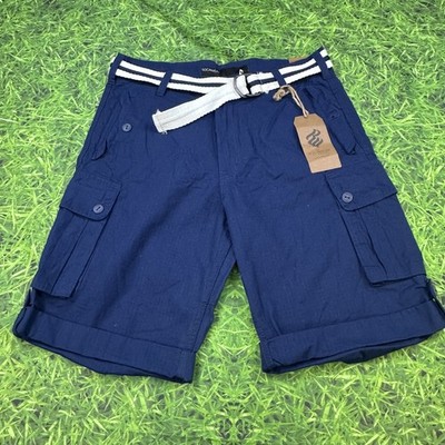 Rocawear Classic Jay-Z Blueprint Cargo Shorts Mens W34 Blue Belted