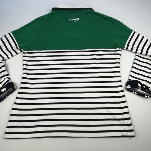 Notre Dame 1/4 Knopf gestreiftes Top Damen Gr. M Heritage Collection by Lansdowne - Bild 10 von 23