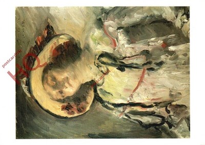 Ansichtskarte -:Lovis Corinth, Wilhelmina im gelben Hut