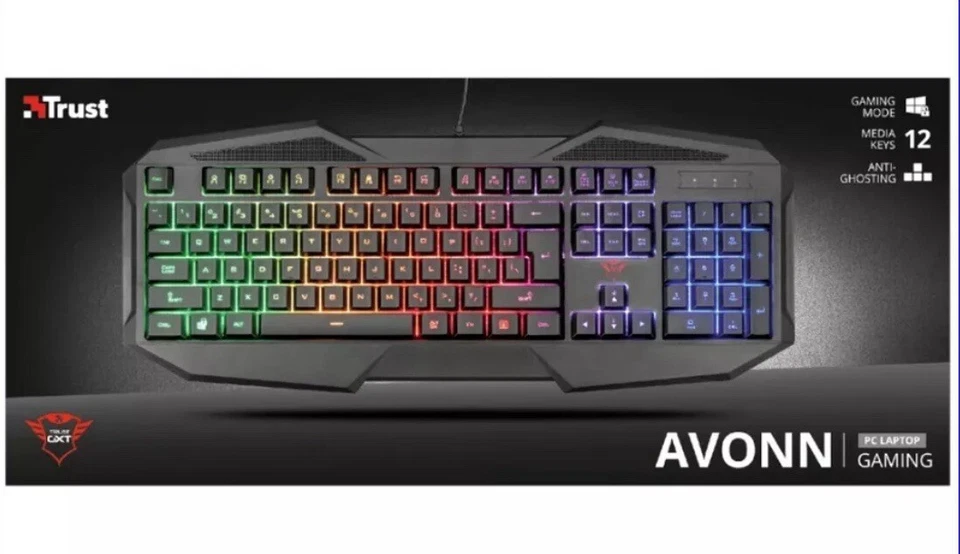 Trust GXT 830-RW Avonn Gaming Keyboard LED Illuminated, UK Layout SEALED - Image 3 of 4