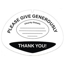 10 Labels for Charity Money Donation Collection Buckets - Fundraising