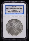 1887 Morgan Dollar NGC Brilliant Uncirculated