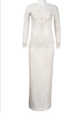 Sue Wong Beaded  Dress And Most Lexirious Fabrics Size 8,And 6,Color White
