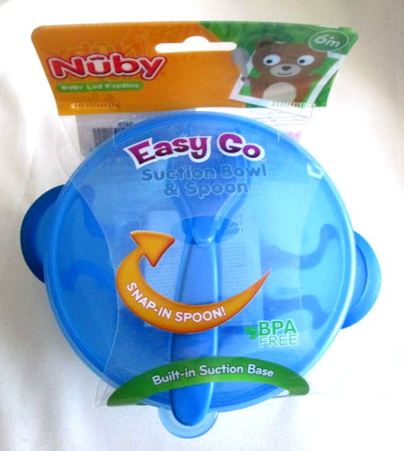 2-Nuby Bowl Lid Spoon Easy Go Feeding & MAM Orthodontic 2 Nipples 0-6m BPA Free - Picture 5 of 9