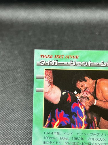 TIGER JEET SINGH NEW JAPAN PRO WRESTLING Card NJPW TCG BANDAI Japan 1998 - Picture 8 of 12