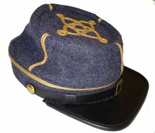 American Civil War Confederate Richmond Dark Grey Captains Kepi - ALL SIZES
