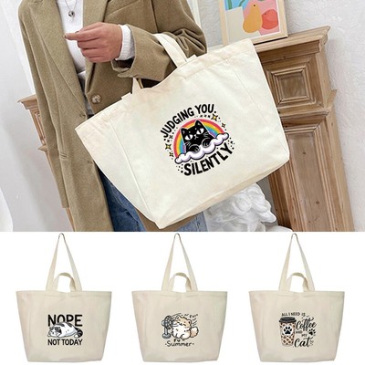 Wiederverwendbare Canvas Beuteltasche Einkaufstaschen Handtasche faltbar Reise Aufbewahrungstaschen