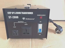 NEW VOLTAGE CONVERTER 2000 Watt USA Transformer 230V-110V Converter 2000W 100V