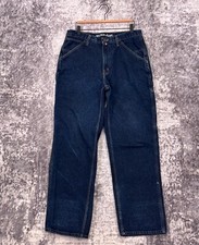 Vintage Nautica Jeans 34 x 32 Mens Y2K Skater Baggy Carpenter Dark Wash Denim