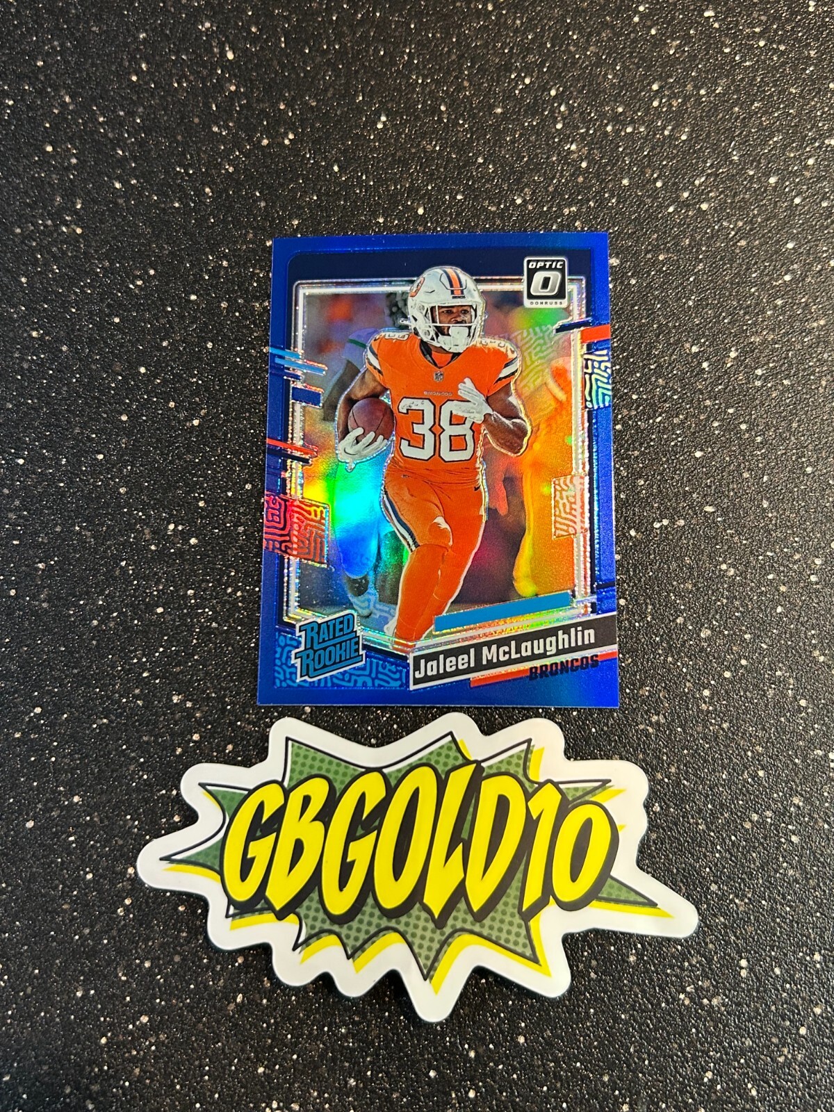 2023 Panini Donruss Optic - Rated Rookie Jaleel McLaughlin #232 Blue /199 (RC)