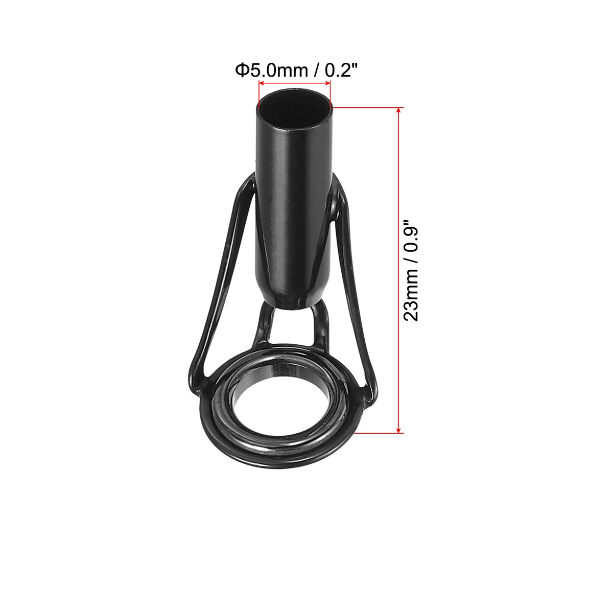 6.7mm Iron Fishing Rod Guide Repair Kit Eyelet Replacement, Silver 8