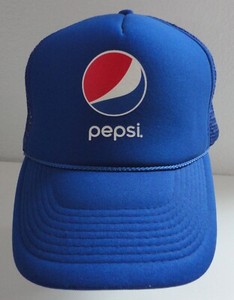 Pepsi Cola Blue Mesh Snapback Rope Hat EUC