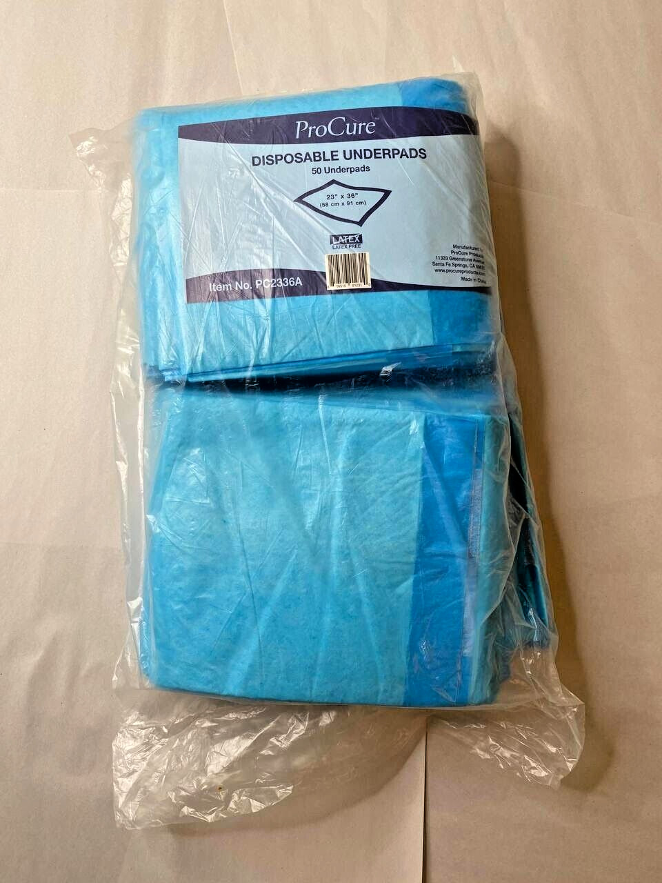 Medpride Disposable Underpads 23"x36" 50Count, Super Absorbent