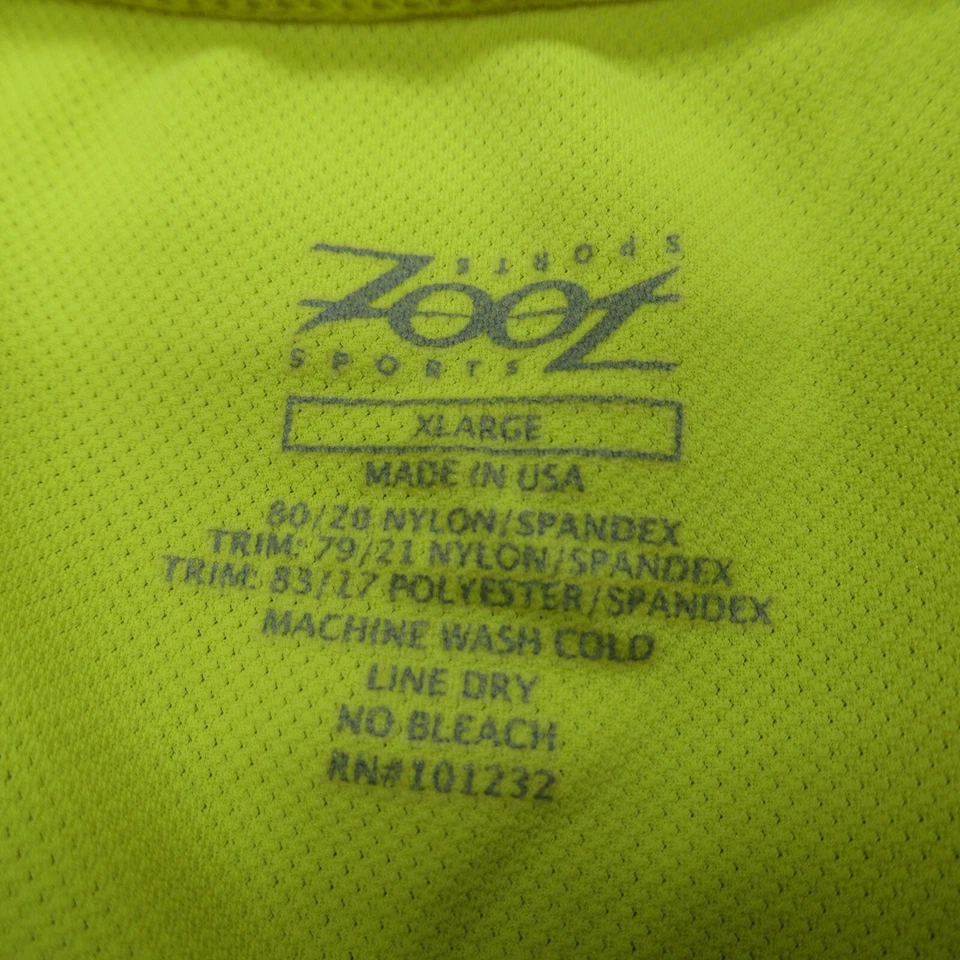 Camiseta deportiva de ciclismo Zoot para mujer XL amarilla sin mangas 1/2 cremallera hecha en EE. UU. Foto 3 de 4