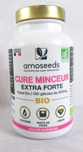 Cure Minceur Amoseeds - 2x180 Gélules Brûle-graisses, Péremption 03/2028, Neuf