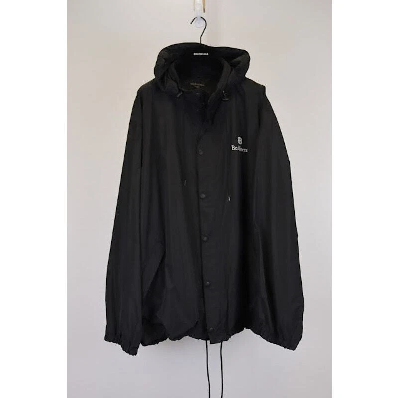 Balenciaga BB Be Different giacca a vento corta nera nuova con etichetta XX Large