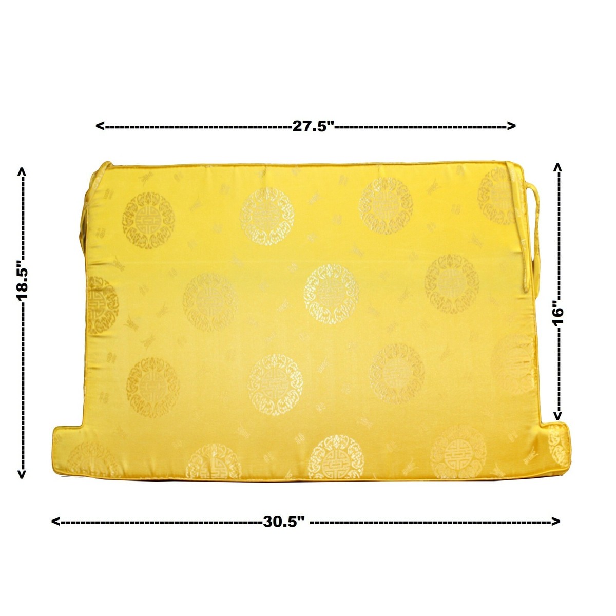 A2 Chinese Oriental Golden Yellow Silk Fabric Rectangular Seat Cushion Pad ws607S A2 Chinese Oriental Golden Yellow Silk Fabric Rectangular Seat Cushion Pad ws607S