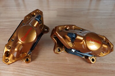 2004-2007 Subaru WRX STI Gold Rear Brembo Brake Calipers Set LH/RH