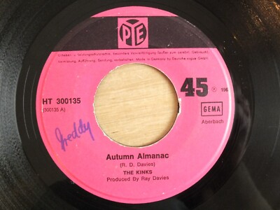 The Kinks   Autumn Almanac   7'' Single  Vinyl  vg+