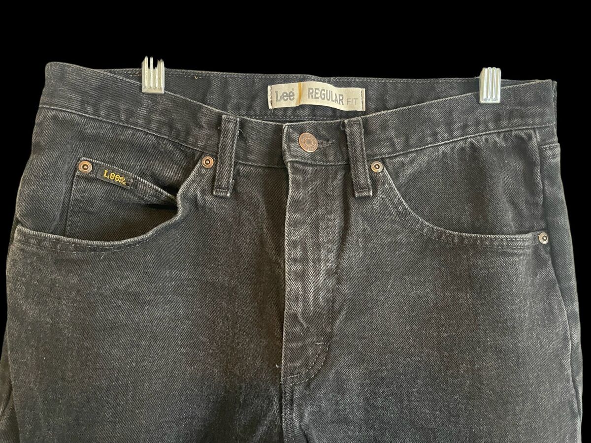 VGUC Vintage Lee Men's Black Straight Regular Fit Jeans W33 VGUC Vintage Lee Men's Black Straight Regular Fit Jeans W33