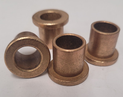 Oilite Flange Bushing Bronze New 1/2 ID x 5/8 OD x 3/4 L (4)