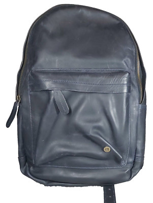 Luxus Mahi handgefertigter Deluxe Vollnarbenleder schwarz Rucksack Tasche UVP 121£