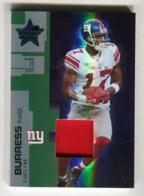 2007 Leaf Rookies Stars Materials Emerald Prime Plaxico Burress 13/25 A44 367