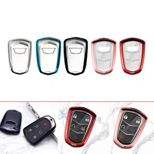 Soft TPU Remote Keyless Entry Key Fob Shell Cover Protector For Cadillac 5 Color