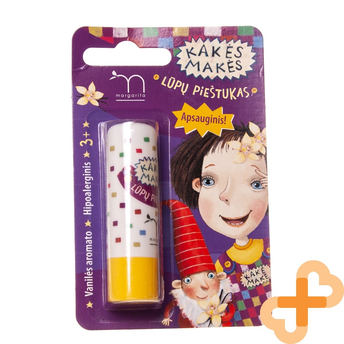 MARGARITA Kakės Makės Protective Lip Balm 4g Kids Vanilla Flavor Hypoallergenic