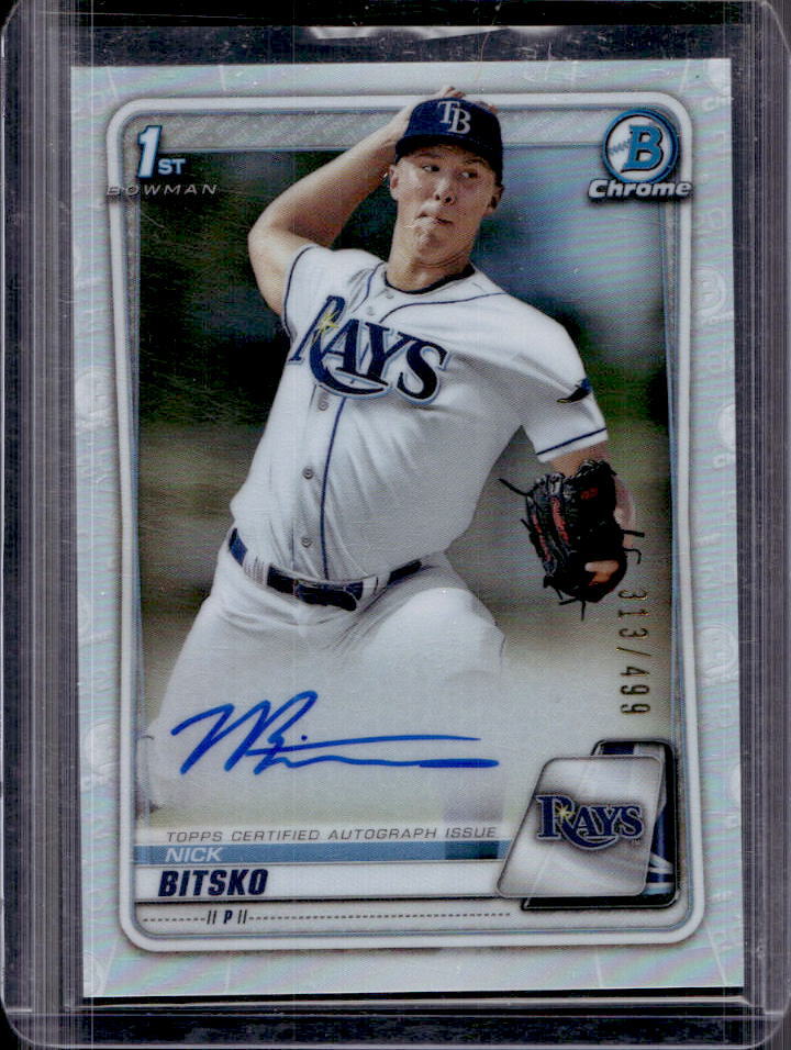 2020 Bowman Chrome Draft Nick Bitsko 1st Prospect Refractor Auto #313/499 Rasy
