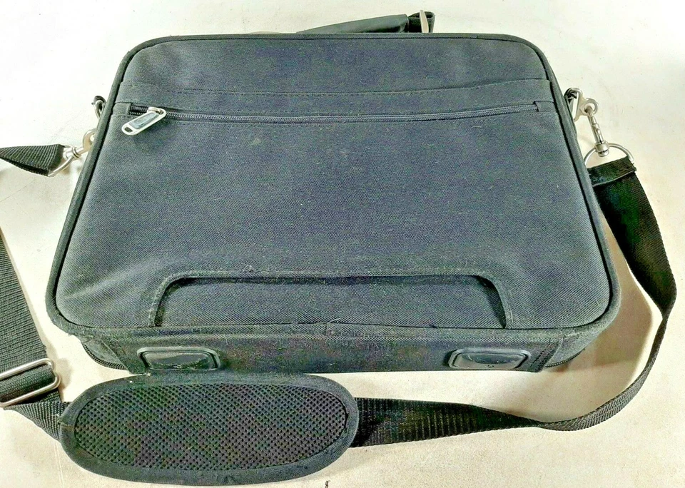 Samsonite Bolso de Viaje para Laptop Correa para el Hombro de Lona Negra 16" x 11" x 7" Foto 4 de 4