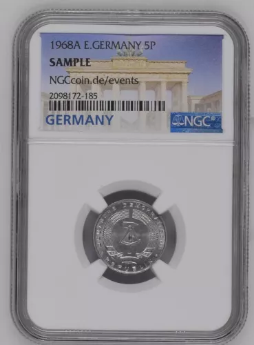 EAST GERMANY ( DDR) 1968 A Five 5 Pfennig - KM# 9 - NGC SAMPLE